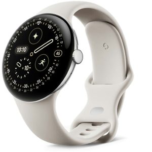 Умные часы Google Pixel Watch 4 45 мм Wi-Fi Серебряный/Бежевый (P...