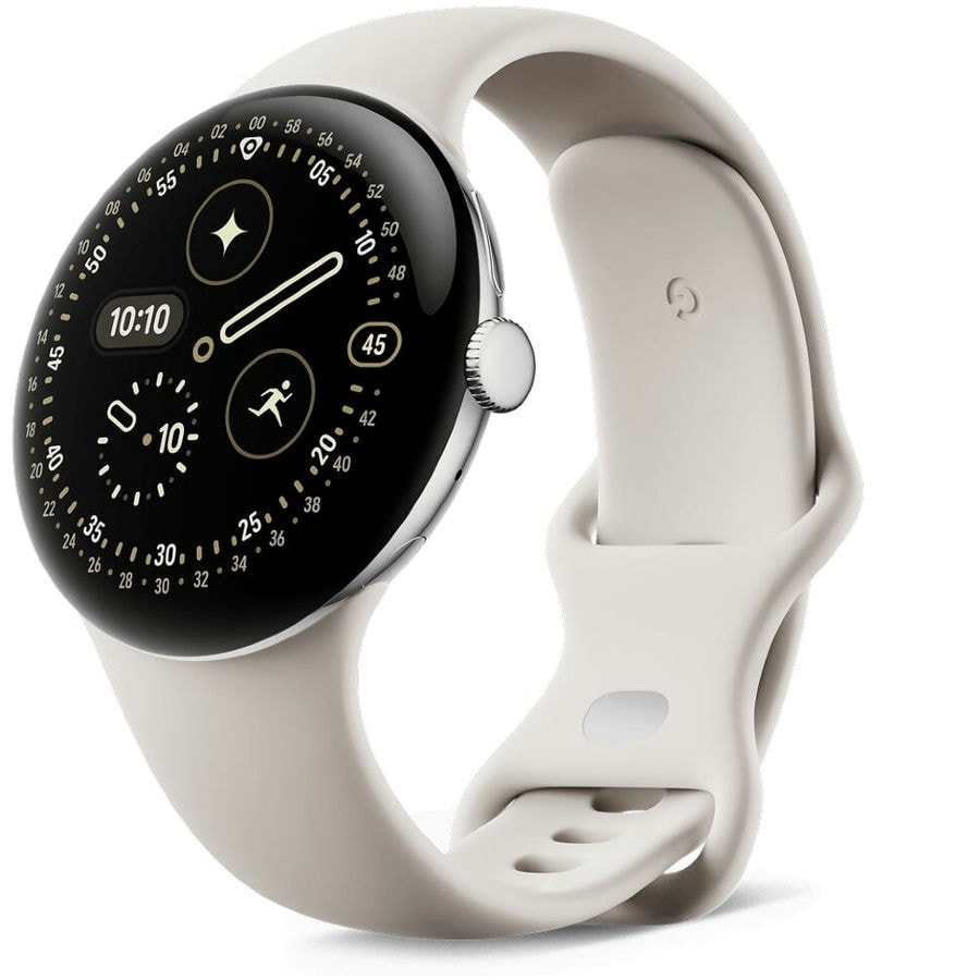 Умные часы Google Pixel Watch 4 45 мм Wi-Fi Серебряный/Бежевый (P...