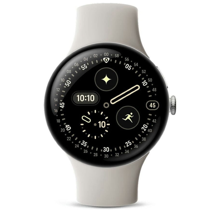 Умные часы Google Pixel Watch 4 45 мм Wi-Fi Серебряный/Бежевый (P...
