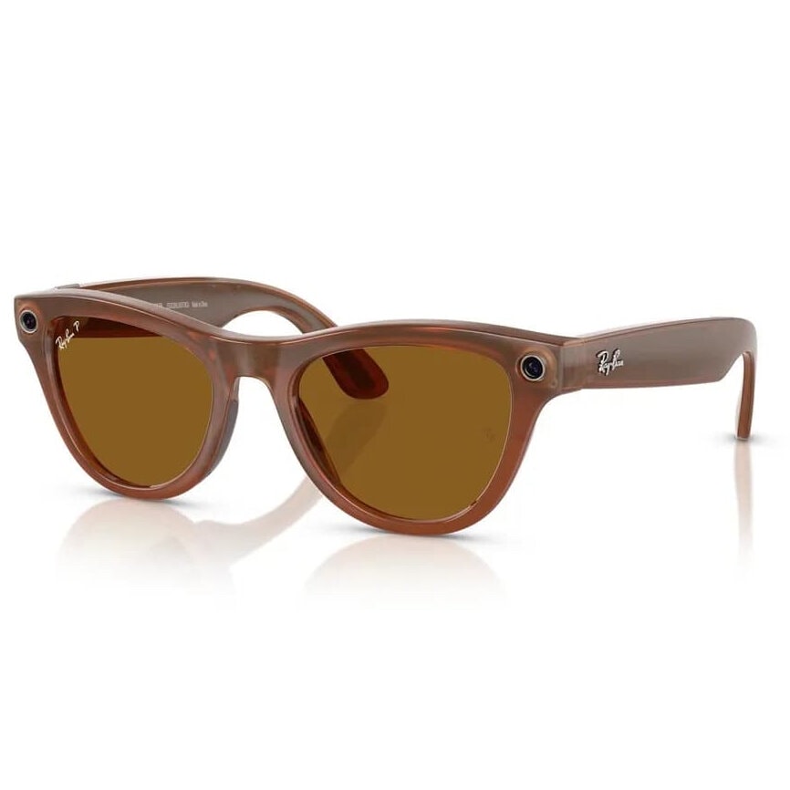 Умные очки Ray-Ban Meta Skyler Shiny Caramel/Polar Brown (RW4010)