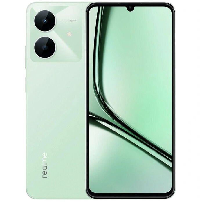 Смартфон realme Note 60X 3/64 ГБ Зеленый (Wilderness Green)