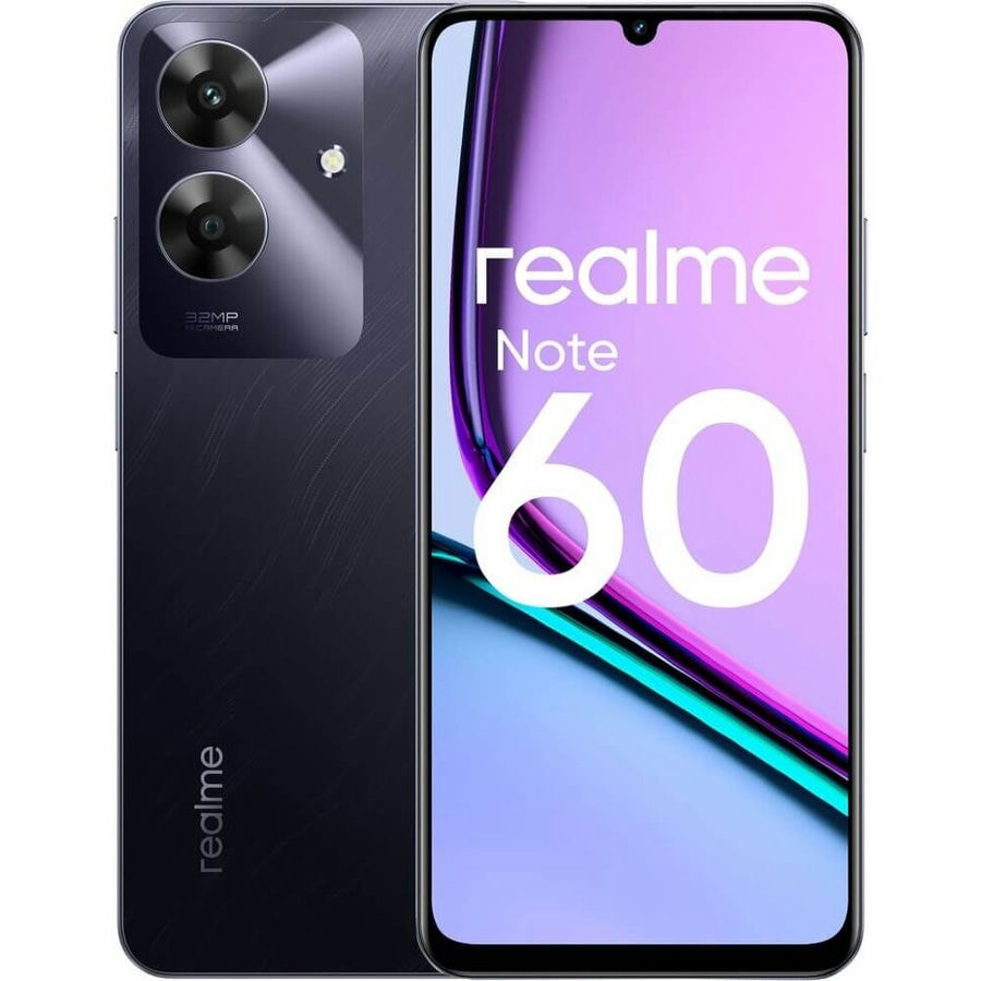 Смартфон realme Note 60 4/128 ГБ Черный (Marble Black)
