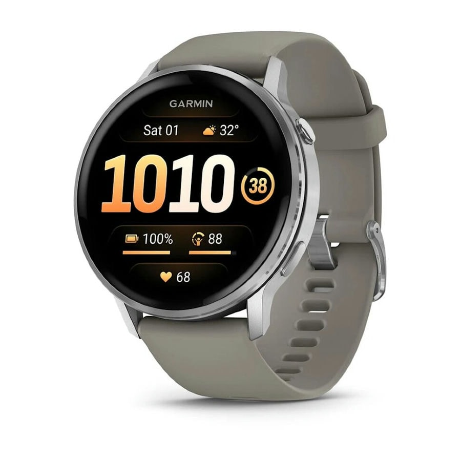 Умные часы Garmin Venu 4 45 мм Silver with Silver Gray Silicone B...