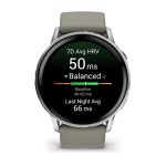 Умные часы Garmin Venu 4 45 мм Silver with Silver Gray Silicone B...