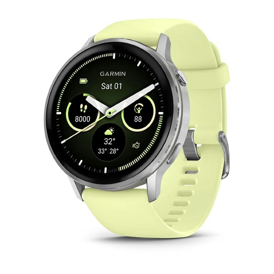 Умные часы Garmin Venu 4 45 мм Silver with Citron Silicone Band (...