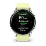 Умные часы Garmin Venu 4 45 мм Silver with Citron Silicone Band (...
