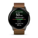 Умные часы Garmin Venu 4 45 мм Slate with Black Silicone Band and...