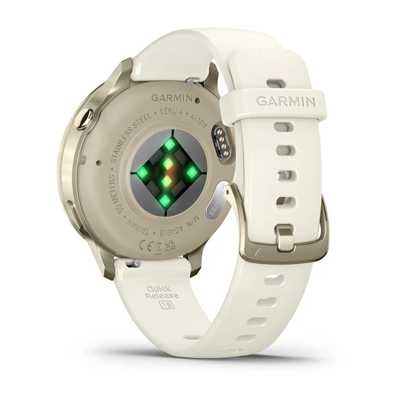 Умные часы Garmin Venu 4 41 мм Lunar Gold with Bone Silicone Band...
