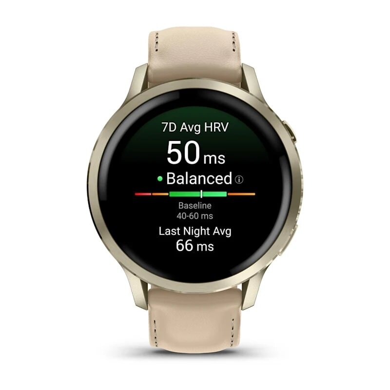 Умные часы Garmin Venu 4 41 мм Lunar Gold with Bone Silicone Band...