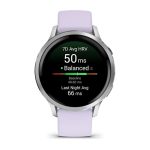 Умные часы Garmin Venu 4 41 мм Silver with Periwinkle Silicone Ba...