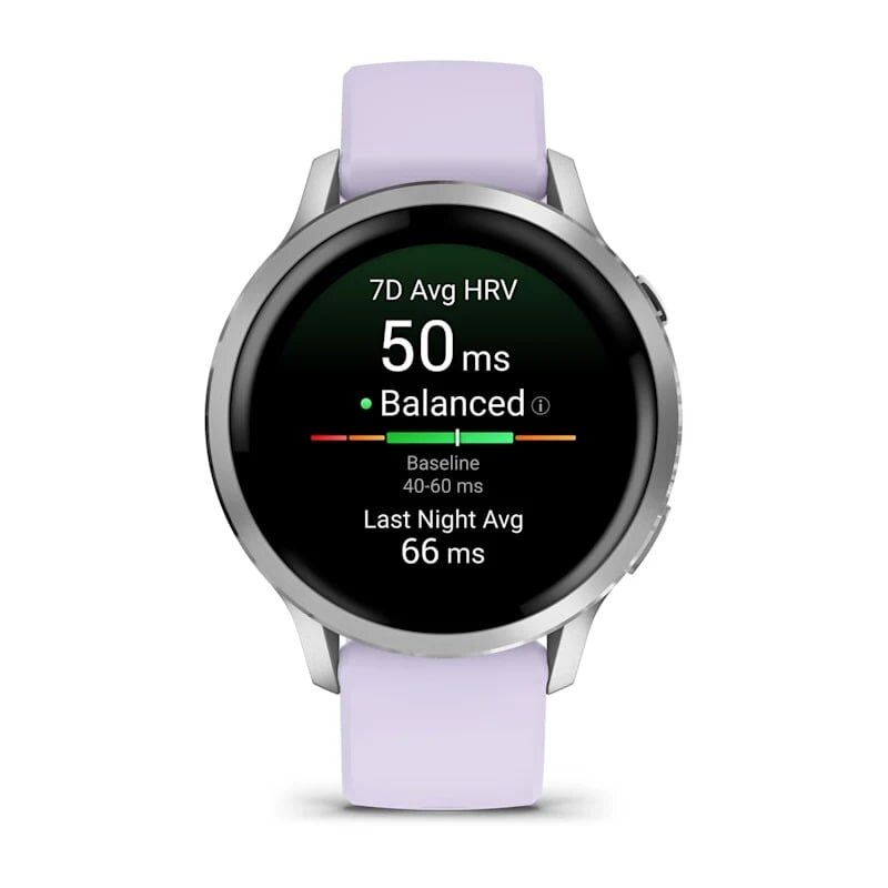 Умные часы Garmin Venu 4 41 мм Silver with Periwinkle Silicone Ba...