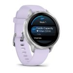 Умные часы Garmin Venu 4 41 мм Silver with Periwinkle Silicone Ba...