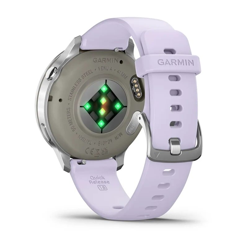 Умные часы Garmin Venu 4 41 мм Silver with Periwinkle Silicone Ba...