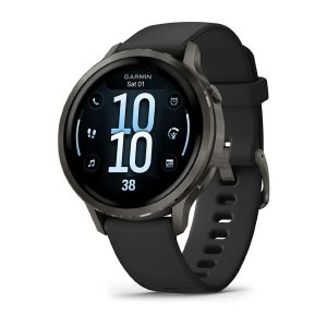 Умные часы Garmin Venu 4 41 мм Slate with Black Silicone Band (01...