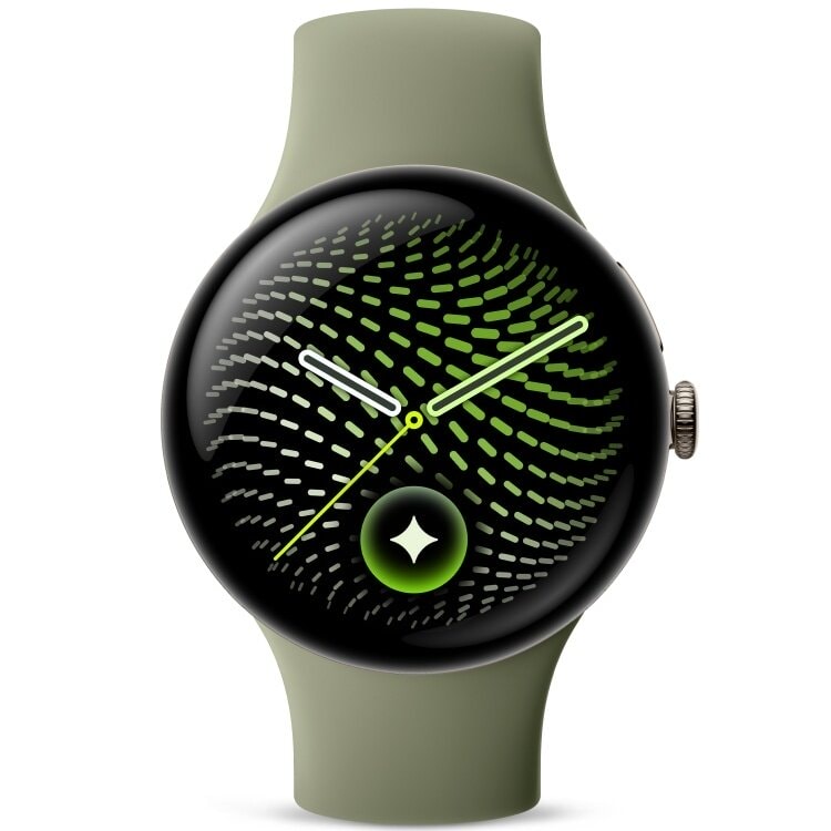 Умные часы Google Pixel Watch 5 45 мм Wi-Fi Золотой/Зеленый (Pyri...