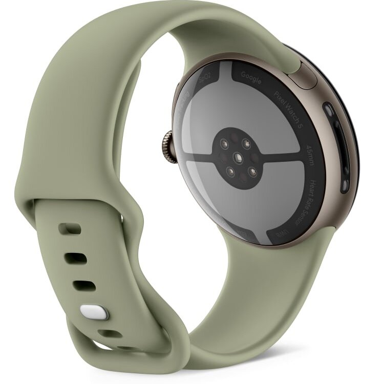 Умные часы Google Pixel Watch 5 45 мм Wi-Fi Золотой/Зеленый (Pyri...