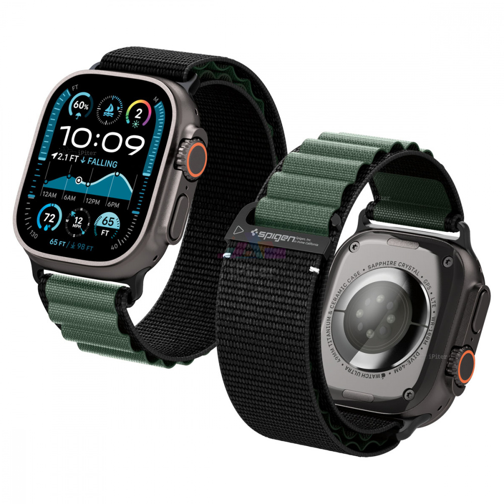 Ремешок Spigen Alpine Loop для Apple Watch 45 / 46 / 49 мм (Зелён...