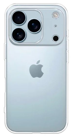 Силиконовый чехол для iPhone 17 Pro Max, прозрачный