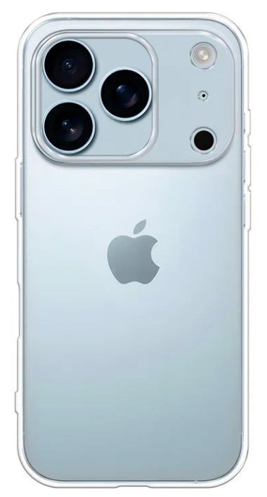 Силиконовый чехол для iPhone 17 Pro Max, прозрачный