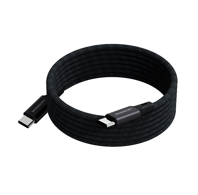 Магнитный кабель Magssory 60W USB-C, 1,2м (черный)