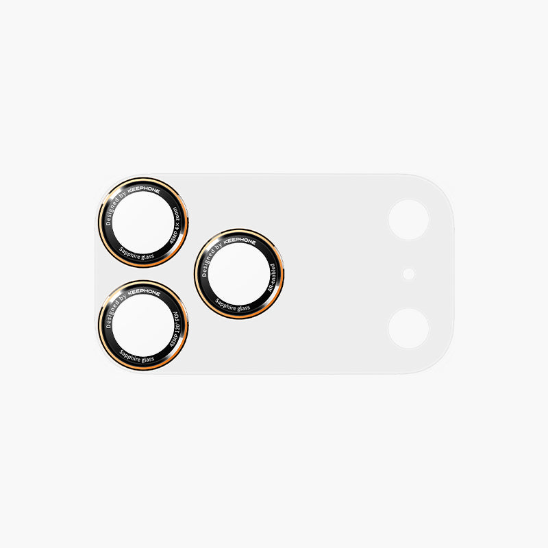 Защита камеры KEEPHONE Sapphire для iPhone 17 Pro, оранжевая