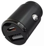 Автомобильное зарядное устройство VLP C-Power 45W USB-C+USB-A, PD, QC, USB-C кабель (черный)