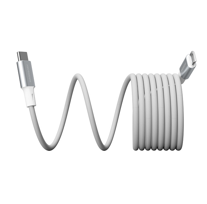 Магнитный кабель Magssory Link C 240W USB-C, 2,4м (белый)