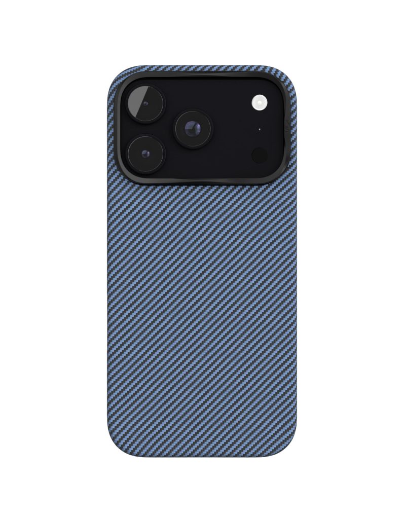 Защитный чехол кевларовый VLP Kevlar iPhone 18 Pro (Синий)