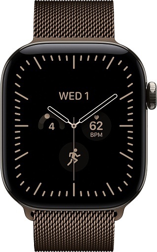 Умные часы Apple Watch Series 12 46 мм Natural Titanium Case with Milanese Loop Dark Bronze (S/M)
