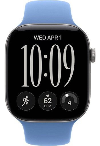 Умные часы Apple Watch Series 12 46 мм Space Gray Aluminum Case with Sport Band Wildflower Blue