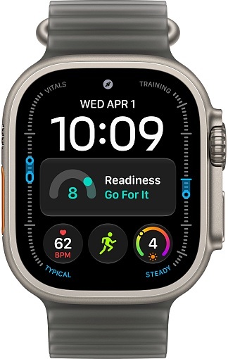 Умные часы Apple Watch Ultra 4 (2026) 49 мм Natural Titanium Case with Translucent Black Ocean Band