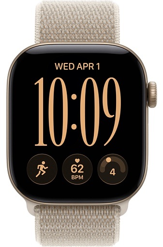 Умные часы Apple Watch Series 12 46 мм Light Gold Aluminum Case with Sport Loop Limestone