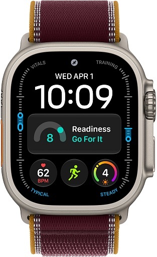 Умные часы Apple Watch Ultra 4 (2026) 49 мм Natural Titanium Case with Burgundy Trail Loop (S/M)