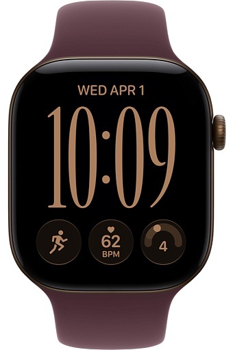 Умные часы Apple Watch Series 12 46 мм Dark Bronze Aluminum Case with Sport Band Burgundy
