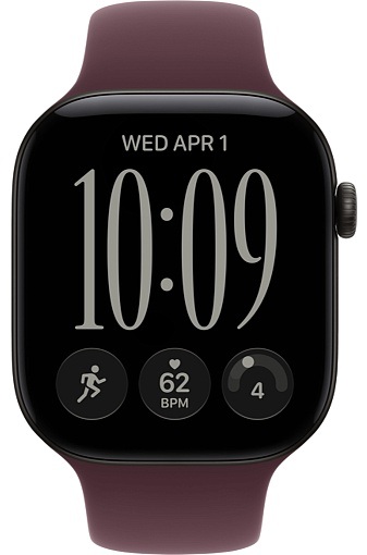 Умные часы Apple Watch Series 12 42 мм Black Aluminum Case with Sport Band Burgundy