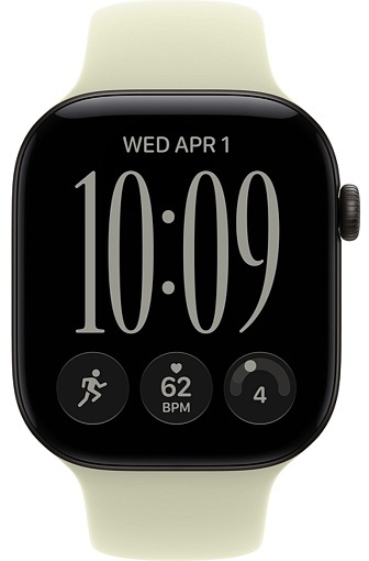 Умные часы Apple Watch Series 12 42 мм Black Aluminum Case with Sport Band Pale Succulent