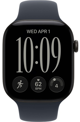 Умные часы Apple Watch Series 12 46 мм Black Aluminum Case with Sport Band Navy Blue