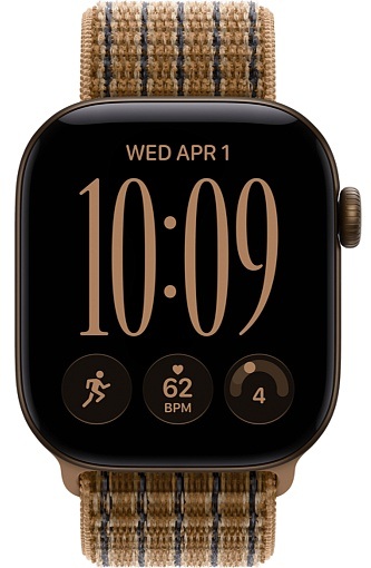 Умные часы Apple Watch Series 12 42 мм Dark Bronze Aluminum Case with Sport Loop Light Umber Plaid