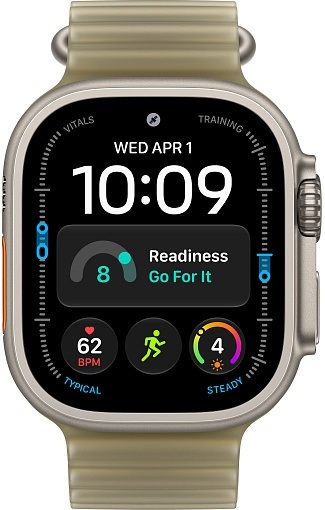 Умные часы Apple Watch Ultra 4 (2026) 49 мм Natural Titanium Case with Translucent Kelp Ocean Band