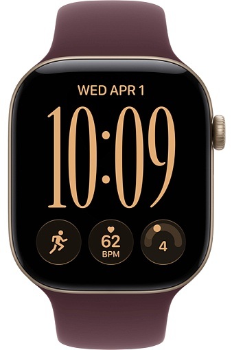 Умные часы Apple Watch Series 12 46 мм Light Gold Aluminum Case with Sport Band Burgundy