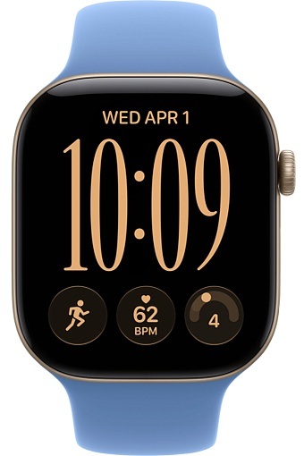 Умные часы Apple Watch Series 12 46 мм Light Gold Aluminum Case with Sport Band Wildflower Blue