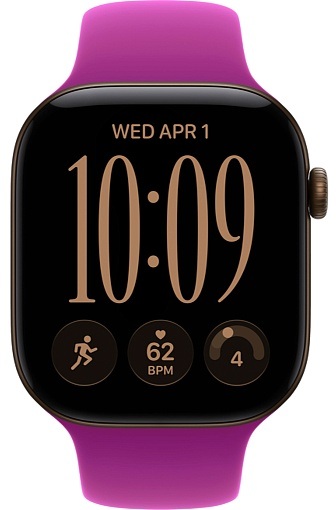 Умные часы Apple Watch Series 12 46 мм Dark Bronze Aluminum Case with Sport Band Magenta