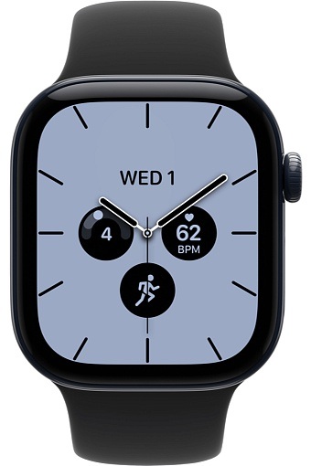Умные часы Apple Watch Series 12 46 мм Night Blue Ceramic Case with Sport Band Black