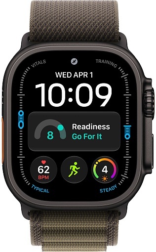 Умные часы Apple Watch Ultra 4 (2026) 49 мм Black Titanium Case with Dark Olive Alpine Loop Small