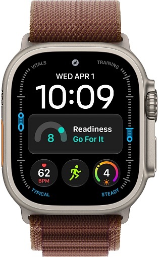Умные часы Apple Watch Ultra 4 (2026) 49 мм Natural Titanium Case with Burgundy Alpine Loop Large