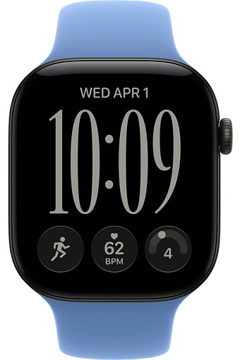 Умные часы Apple Watch Series 12 42 мм Black Aluminum Case with Sport Band Wildflower Blue