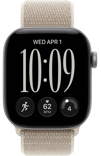 Умные часы Apple Watch Series 12 42 мм Space Gray Aluminum Case with Sport Loop Limestone