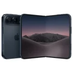 Apple iPhone Duo Night Sky — раскрытый смартфон, вид спереди и сзади