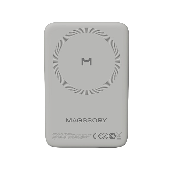 Беспроводной внешний аккумулятор Magssory Core 5000 мА·ч (Titanium)