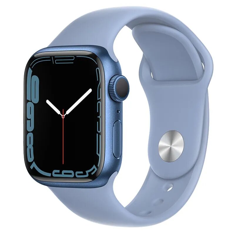 Ремешок Hoco premium силиконовый для Apple Watch 42 / 45 / 49 мм — голубой